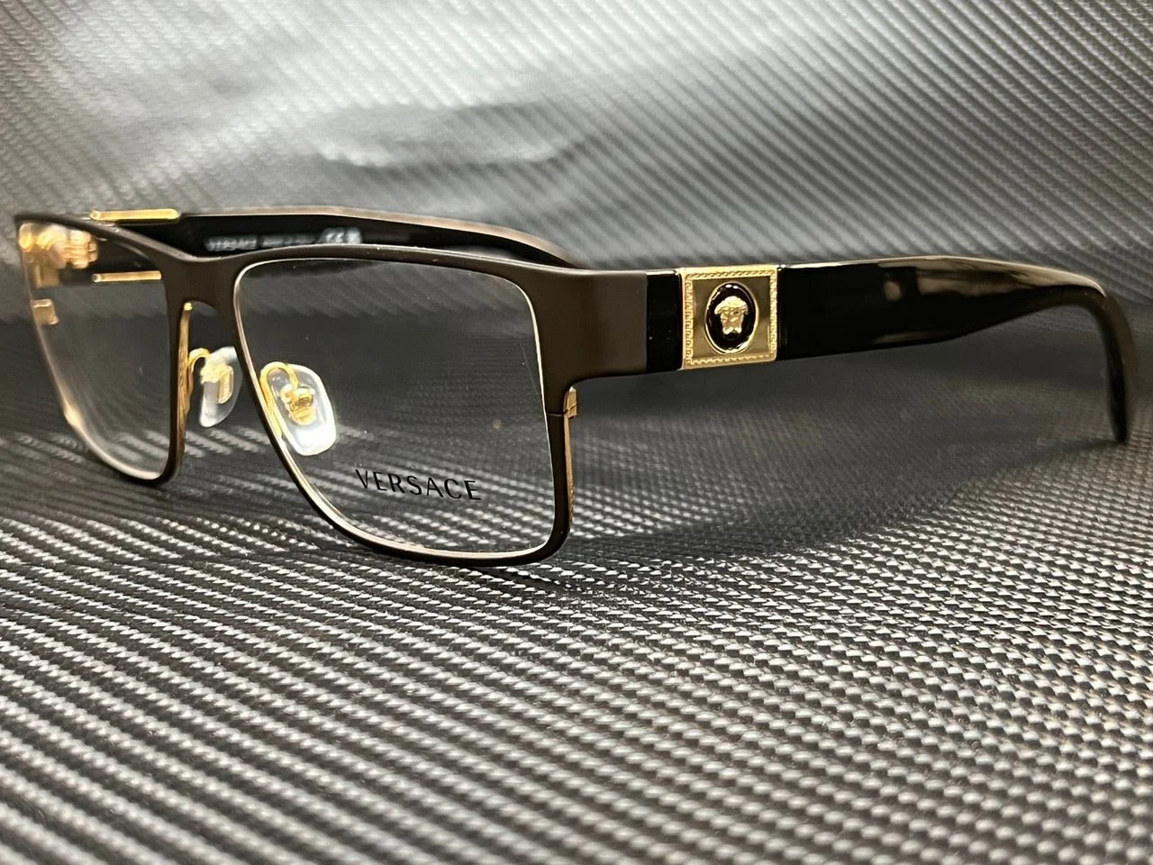 VERSACE VE1274 1436 Matte Black Rectangle Men