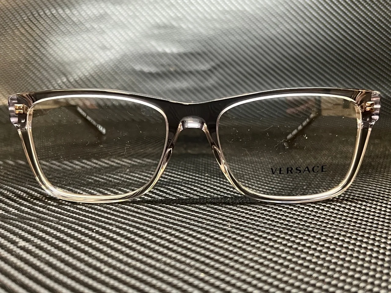 VERSACE VE3303 593 Transparent Grey Rectangle 57 mm Men 3